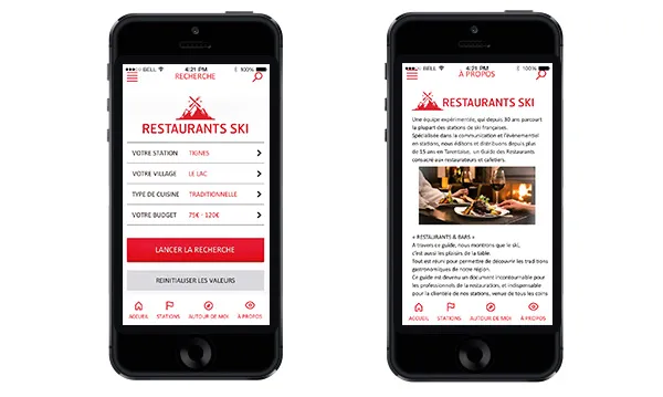 Restaurants Ski mobile